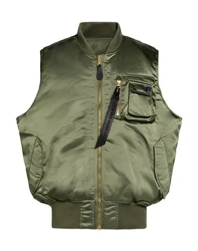 Alpha Industries Man Vest Military Green Size L Nylon