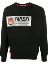 Alpha Industries Mars Reflective Sweatshirt In Black