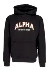 Alpha Industries Arch-logo Hoodie In Black