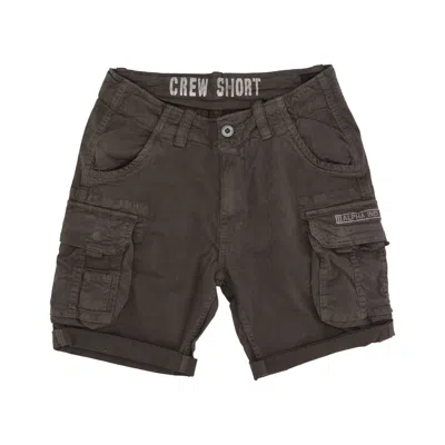 Alpha Industries Men's Crew Short Pants Gray Black In Grey Black