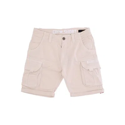 Alpha Industries Men's Crew Short Pants Jet Stream White
