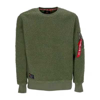 Alpha Industries Men's Crewneck Sweatshirt Teddy Sweater Sage Green