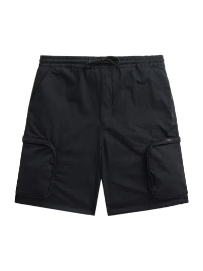 Alpha Industries Pull-on Cargo Shorts In Black