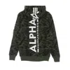 Alpha Industries Men's Hoodie Back Print Hoodie Camo Brushstroke Green In Brushstroke Green