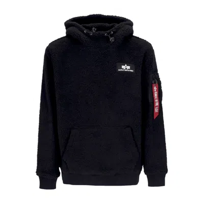 Alpha Industries Men's Hoodie Teddy Hoodie Black