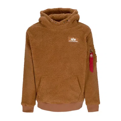 Alpha Industries Men's Hoodie Teddy Hoodie Camel