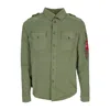Alpha Industries Men's Long Sleeve Basic Shirt Sage Green In Sage Green