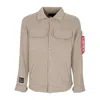 Alpha Industries Men's Padded Shirt Sweat Overshirt Vintage Sand In Vintage Sand