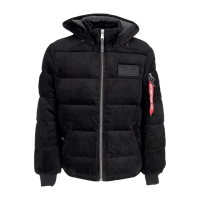 Alpha Industries Men's Puffer Cord Jacket Black