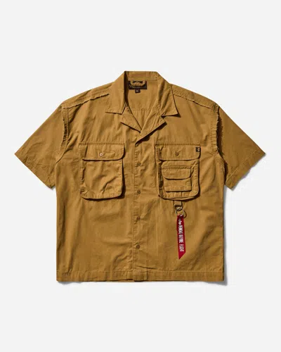 Alpha Industries Men S Aloha Safari Shirt Khaki In Beige