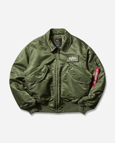 Alpha Industries Men S Cwu 45 Jacket Sage In Green