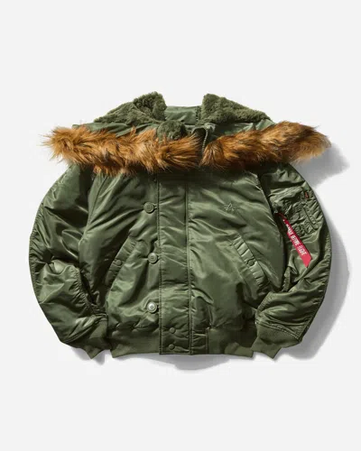 Alpha Industries Men S N-2b Heritage Winter Jacket Sage In Green