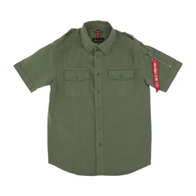Alpha Industries Men's Short Sleeve Basic Shirt Sage Green