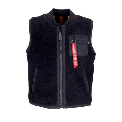 Alpha Industries Men's Sleeveless Teddy Vest Black