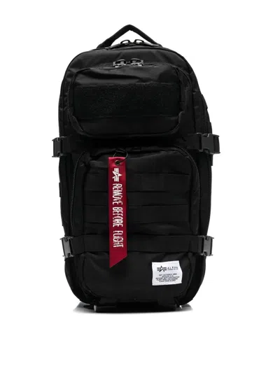Alpha Industries Multi-pocket Backpack In Black