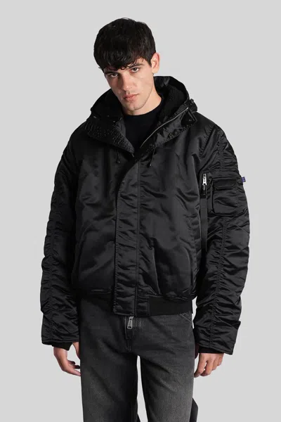 Alpha Industries N-2b Bomber Jacket In Black Nylon