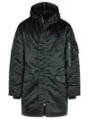 Alpha Industries 'n-3b Uv' Black Nylon Parka In Black