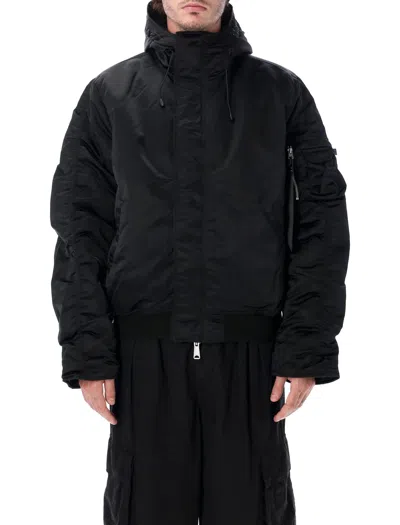 Alpha Industries N-2b Base Uv Oversized Winter Flight Jacket In Black