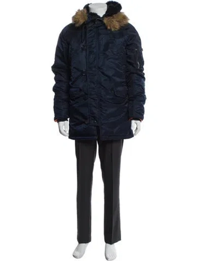 Pre-owned Alpha Industries N-3b Parka Parka In Blue