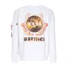 Alpha Industries Nasa Davinci Sweater White Men's Lightweight Crewneck Sweatshirt In White