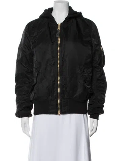 Pre-owned Alpha Industries Nylon Bomber Jacket In Blue