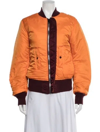 Pre-owned Alpha Industries Nylon Bomber Jacket In Purple