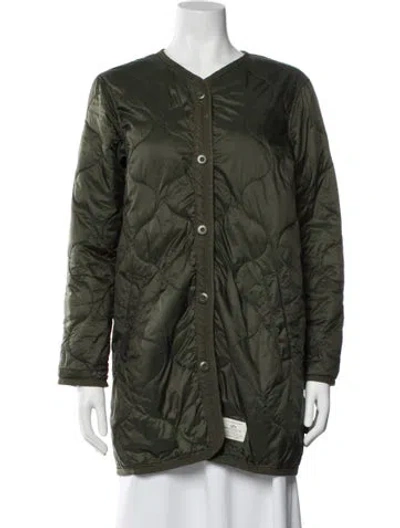Pre-owned Alpha Industries Nylon Parka In Green