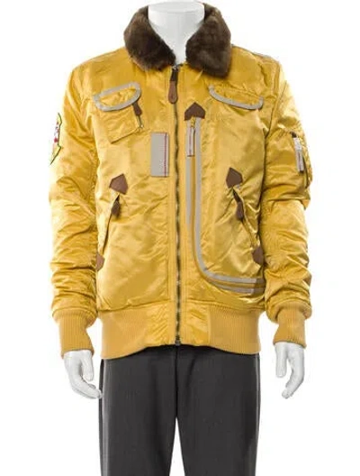 Pre-owned Alpha Industries Nylon Parka In Yellow