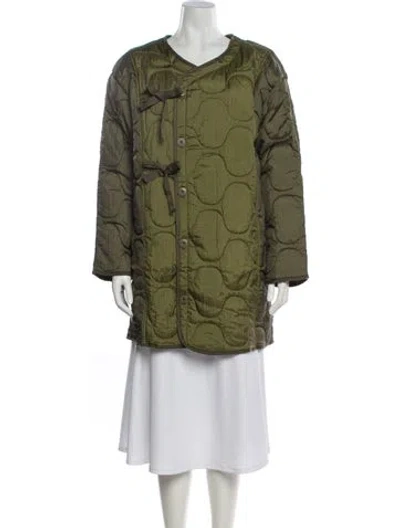 Pre-owned Alpha Industries Nylon Printed Utility Jacket In Green