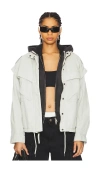 Alpha Industries Oversized Cotton Utility Jacket In Dune White