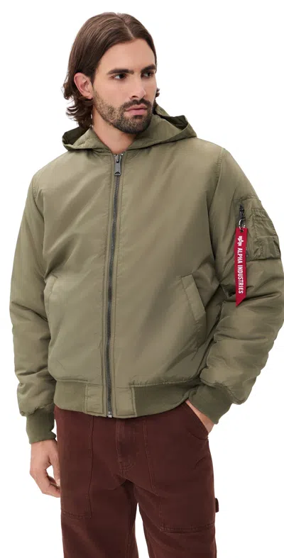 Alpha Industries Oxford Nylon Bomber Jacket Og-107 Green