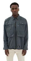 Alpha Industries P-44 Overshirt Charcoal In Charcoal