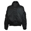 Alpha Industries Padded Bomber Jacket With Detachable Hood In Black