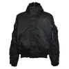 Alpha Industries Padded Bomber Jacket With Detachable Hood In Black