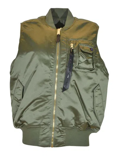 Alpha Industries Padded Vest In Green