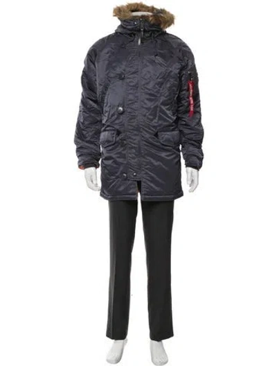 Pre-owned Alpha Industries Parka In Blue