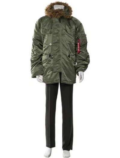 Pre-owned Alpha Industries Parka In Green