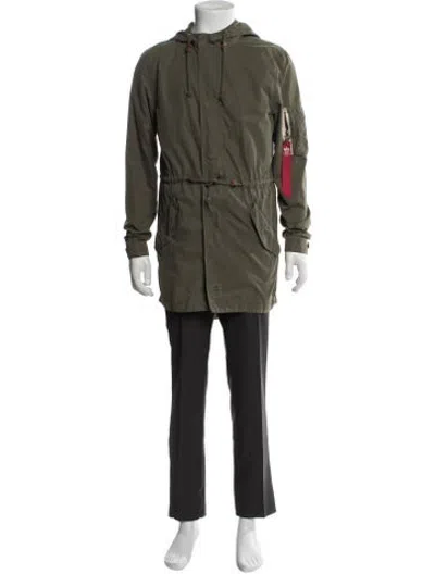 Pre-owned Alpha Industries Parka In Green