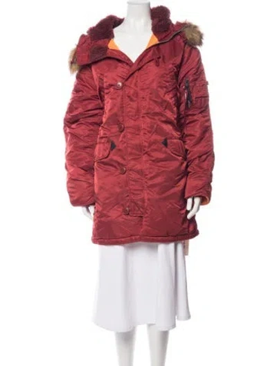 Pre-owned Alpha Industries Parka In Red