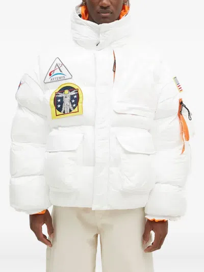 Alpha Industries Patch-appliqué Padded Jacket In White