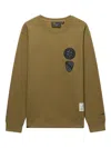 Alpha Industries Patch-pocket Crew-neck Sweatshirt In Green