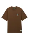 Alpha Industries Patch-print Cotton T-shirt In Brown