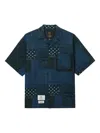 Alpha Industries Patchwork-pattern Panelled Shirt In Blue