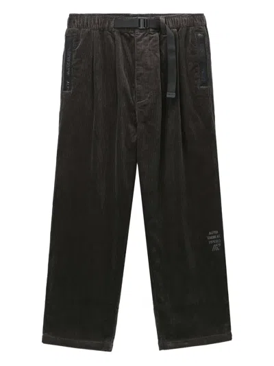 Alpha Industries Pleated Corduroy Trousers In Black