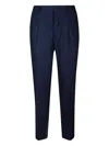 Alpha Industries Pleated Cotton Chino Trousers In Blue