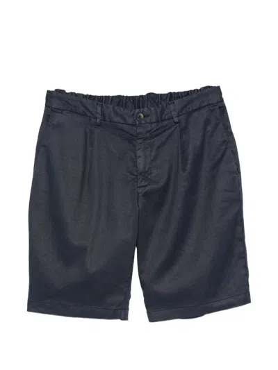 Alpha Industries Pleated Shorts In Blue