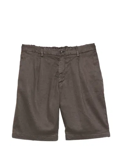 Alpha Industries Pleated Shorts In Brown
