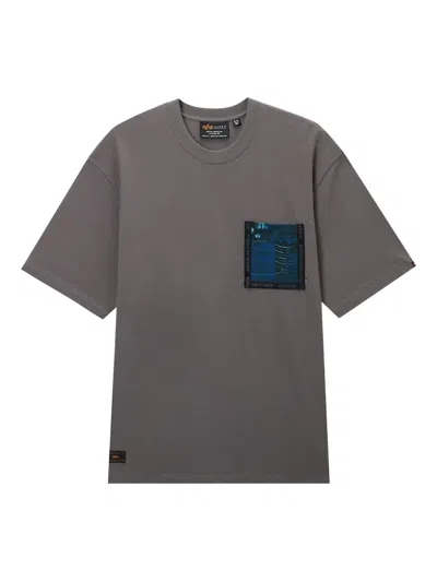 Alpha Industries Pocket-detail Cotton T-shirt In Brown