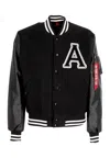 Alpha Industries Pu College Jacket Men College Jacket Black In Black