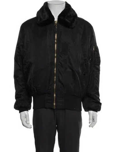 Pre-owned Alpha Industries Puffer Coat In Black
